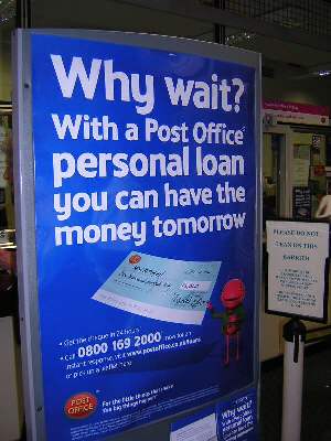 Why wait? With a Post Office personal loan you can have the money tomorrow